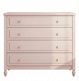 Cômoda de Bebê La Vie Rosa 4 Gavetas