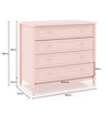 Cômoda de Bebê La Vie Rosa 4 Gavetas
