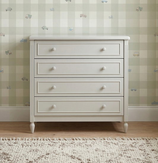 Cômoda de Bebê La Vie Cinza 4 Gavetas