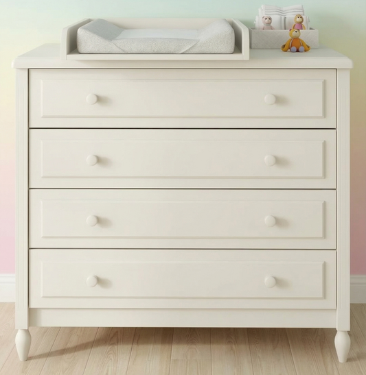 Cômoda de Bebê La Vie Areia 4 Gavetas