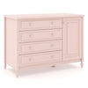 Cômoda de Bebê La Vie Rosa 4 Gavetas e Porta