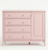 Cômoda de Bebê La Vie Rosa 4 Gavetas e Porta