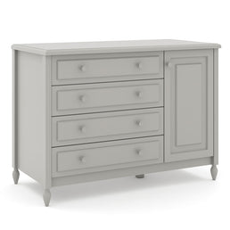 Cômoda de Bebê La Vie Cinza 4 Gavetas e Porta
