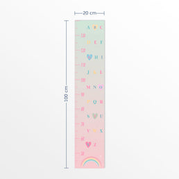 Régua de Crescimento Arco Íris Verde