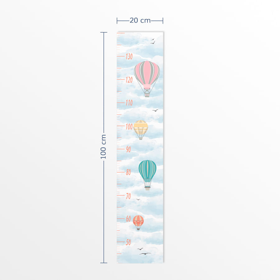 Régua de Crescimento Balão no céu Colors