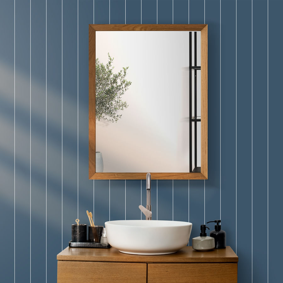 Papel de Parede Listra Lambri Azul Polo