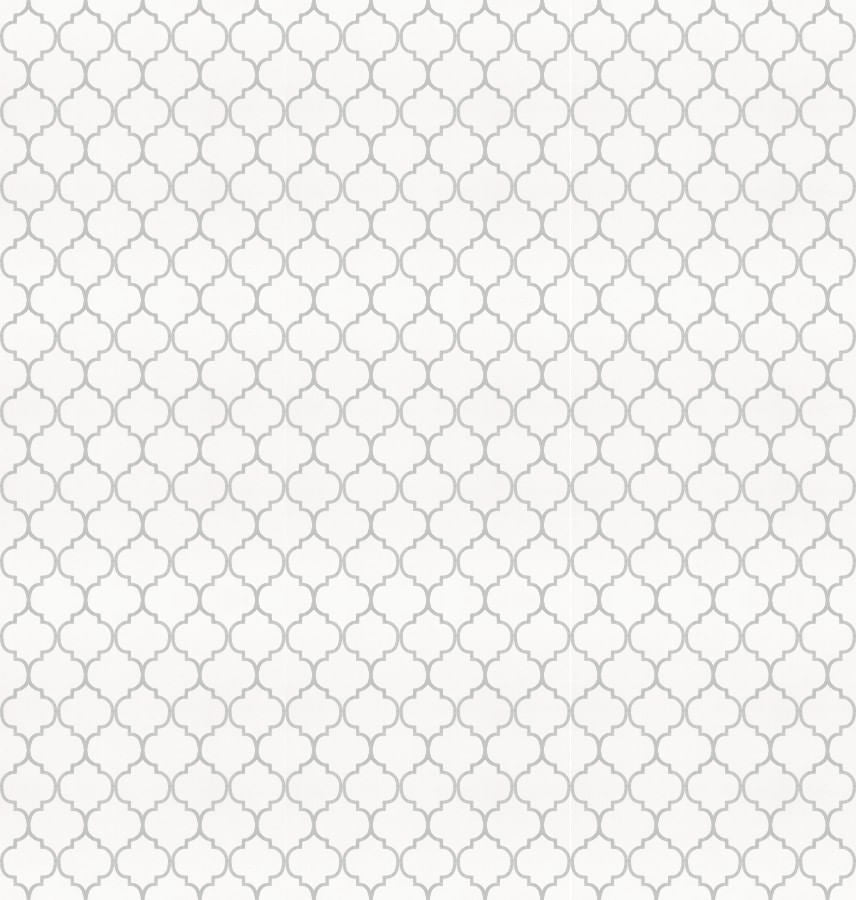 Papel de Parede Arabesco Aquarela Cinza