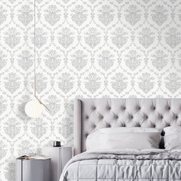 Papel de Parede Arabesco Classic Cinza