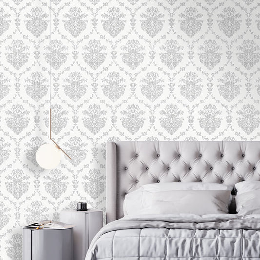 Papel de Parede Arabesco Classic Cinza