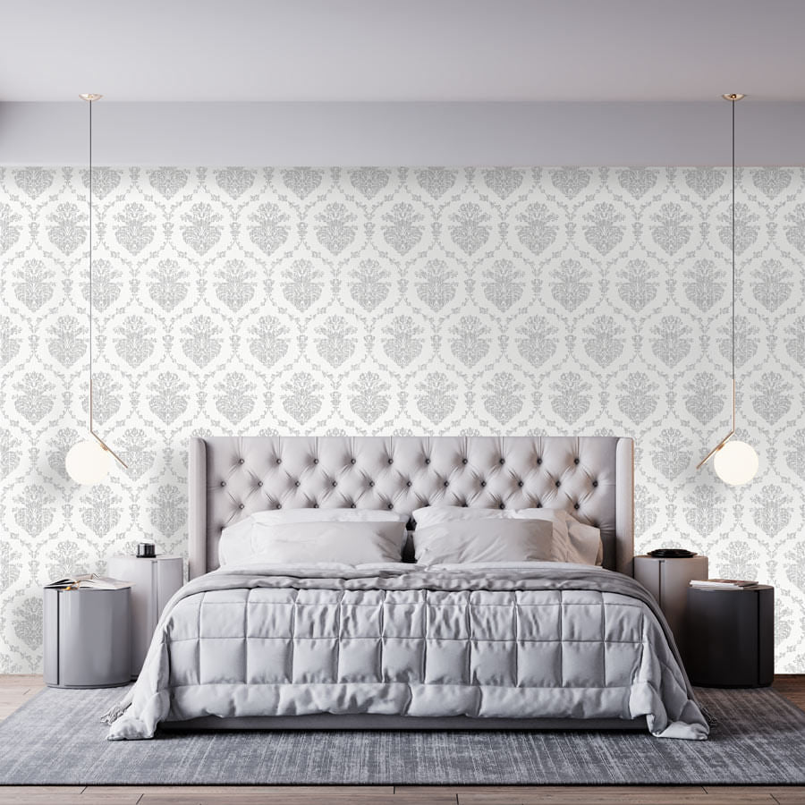 Papel de Parede Arabesco Classic Cinza