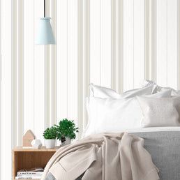 Papel de Parede Listra Britânica Bege