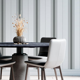 Papel de Parede Listra Britânica Cinza