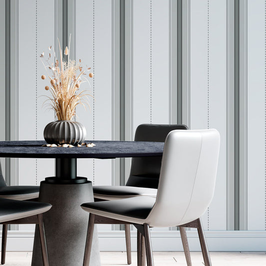 Papel de Parede Listra Britânica Cinza