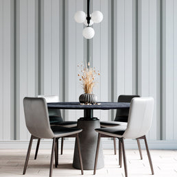 Papel de Parede Listra Britânica Cinza