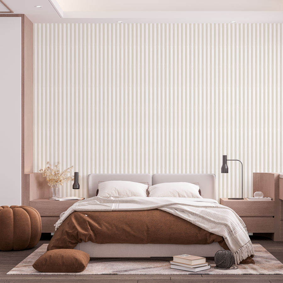 Papel de Parede Listra Aquarela Classic Bege