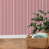 Papel de Parede Listra Aquarela Classic Vermelho