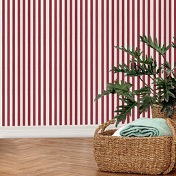 Papel de Parede Listra Aquarela Classic Vermelho