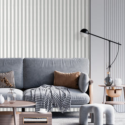 Papel de Parede Listra Aquarela Classic Cinza