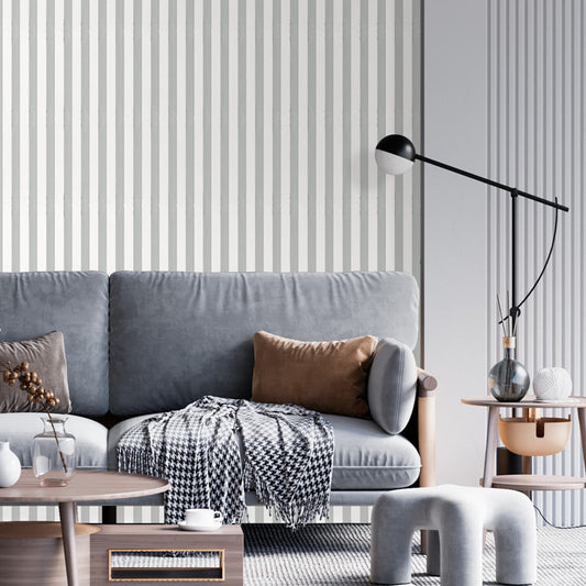 Papel de Parede Listra Aquarela Classic Cinza
