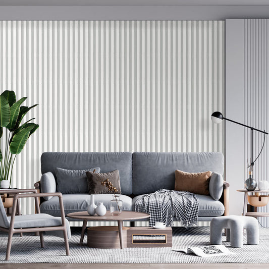 Papel de Parede Listra Aquarela Classic Cinza