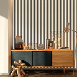 Papel de Parede Listra Aquarela Classic Preto