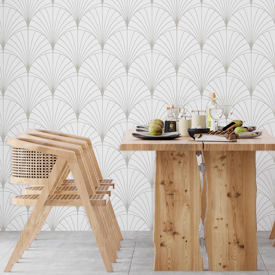 Papel de Parede Leque Bege