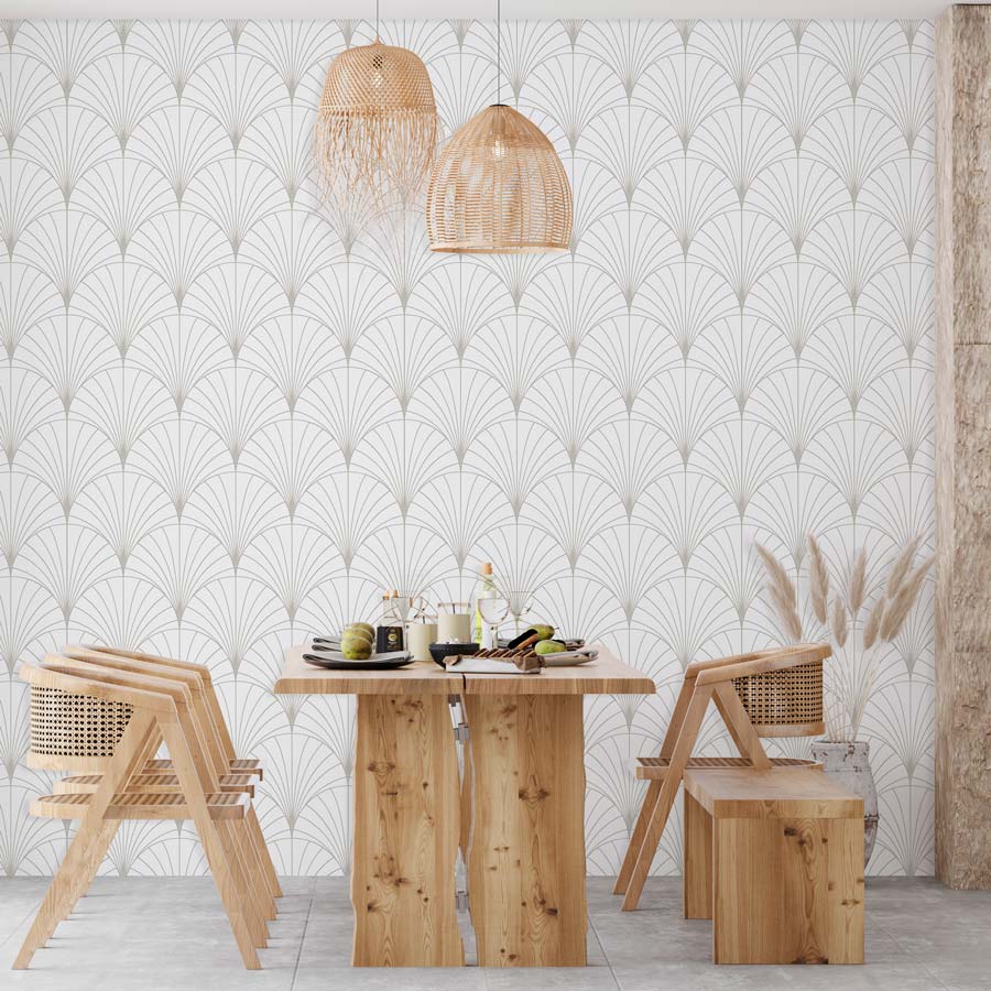 Papel de Parede Leque Bege