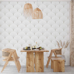 Papel de Parede Leque Bege