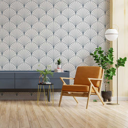 Papel de Parede Leque Azul Polo