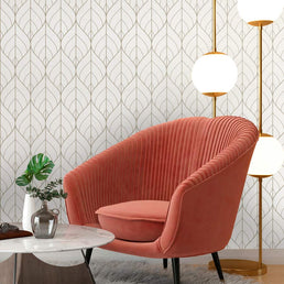 Papel de Parede Folhas Classic Bege