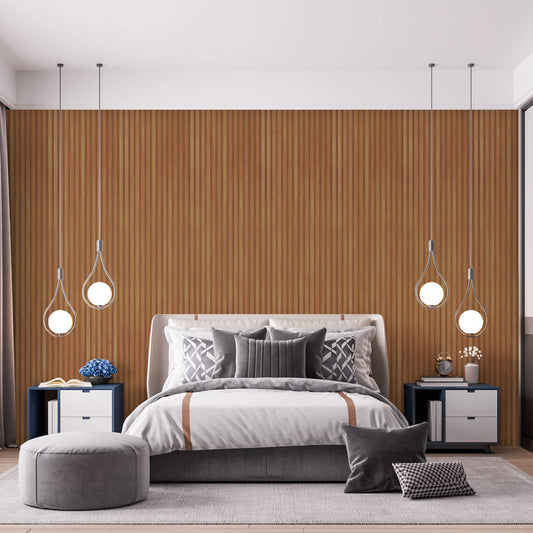 Papel de Parede Madeira Ripada Madeira