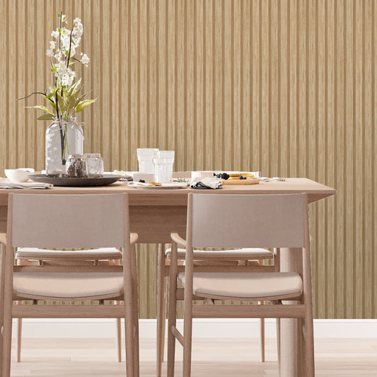 Papel de Parede Madeira Ripada Carvalho Malva