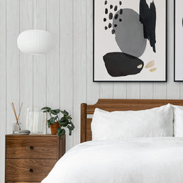 Papel de Parede Madeira Branca