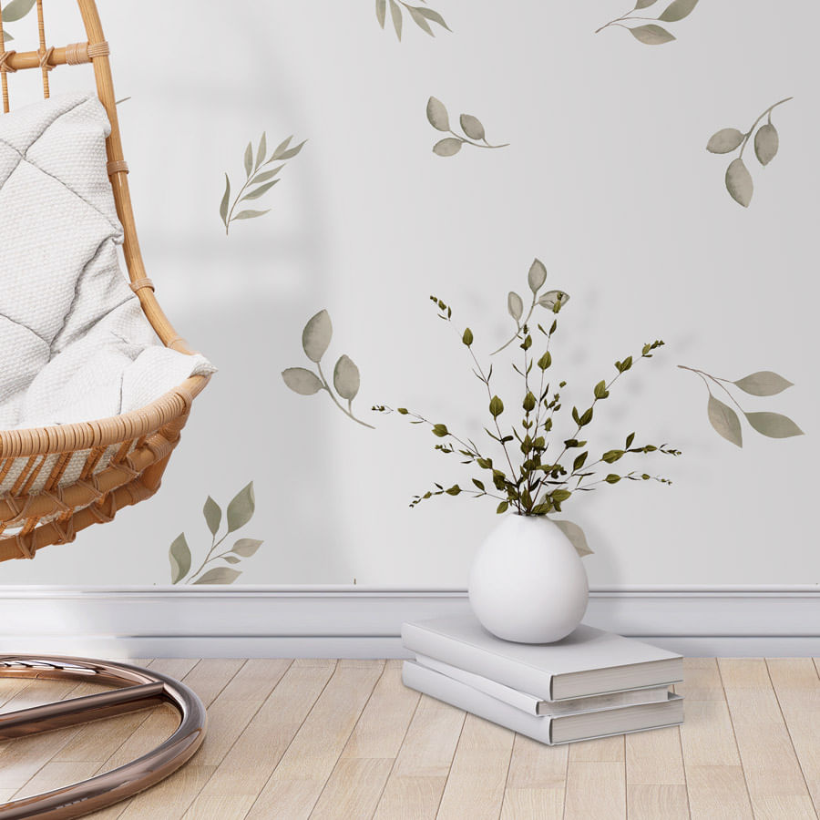 Papel de Parede Folhas Nature Bege