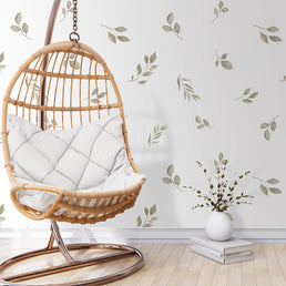 Papel de Parede Folhas Nature Bege