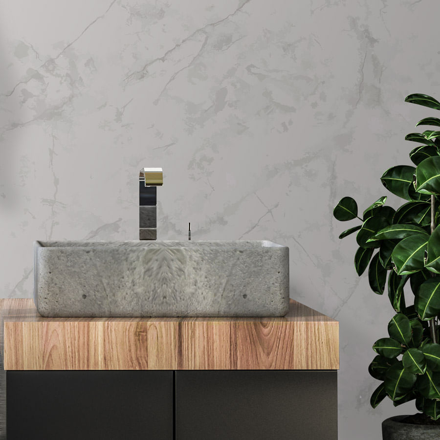 Papel de Parede Mármore Royal Cinza