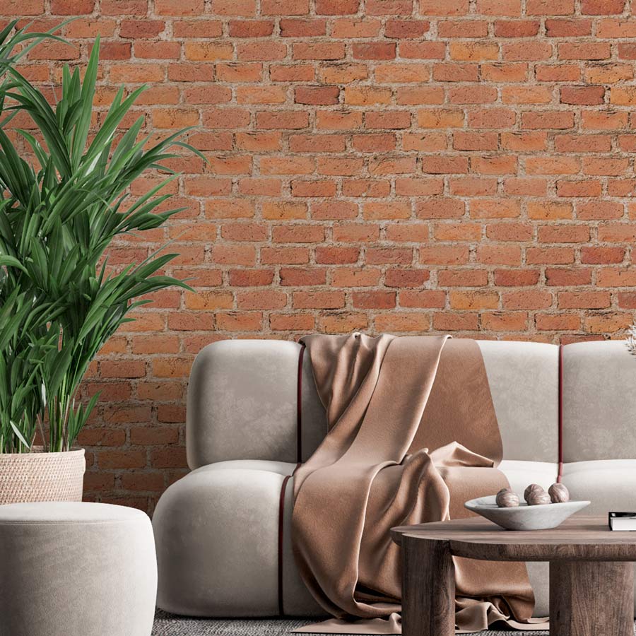 Papel de Parede Tijolo Rústico