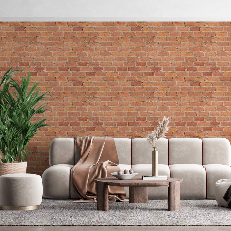 Papel de Parede Tijolo Rústico