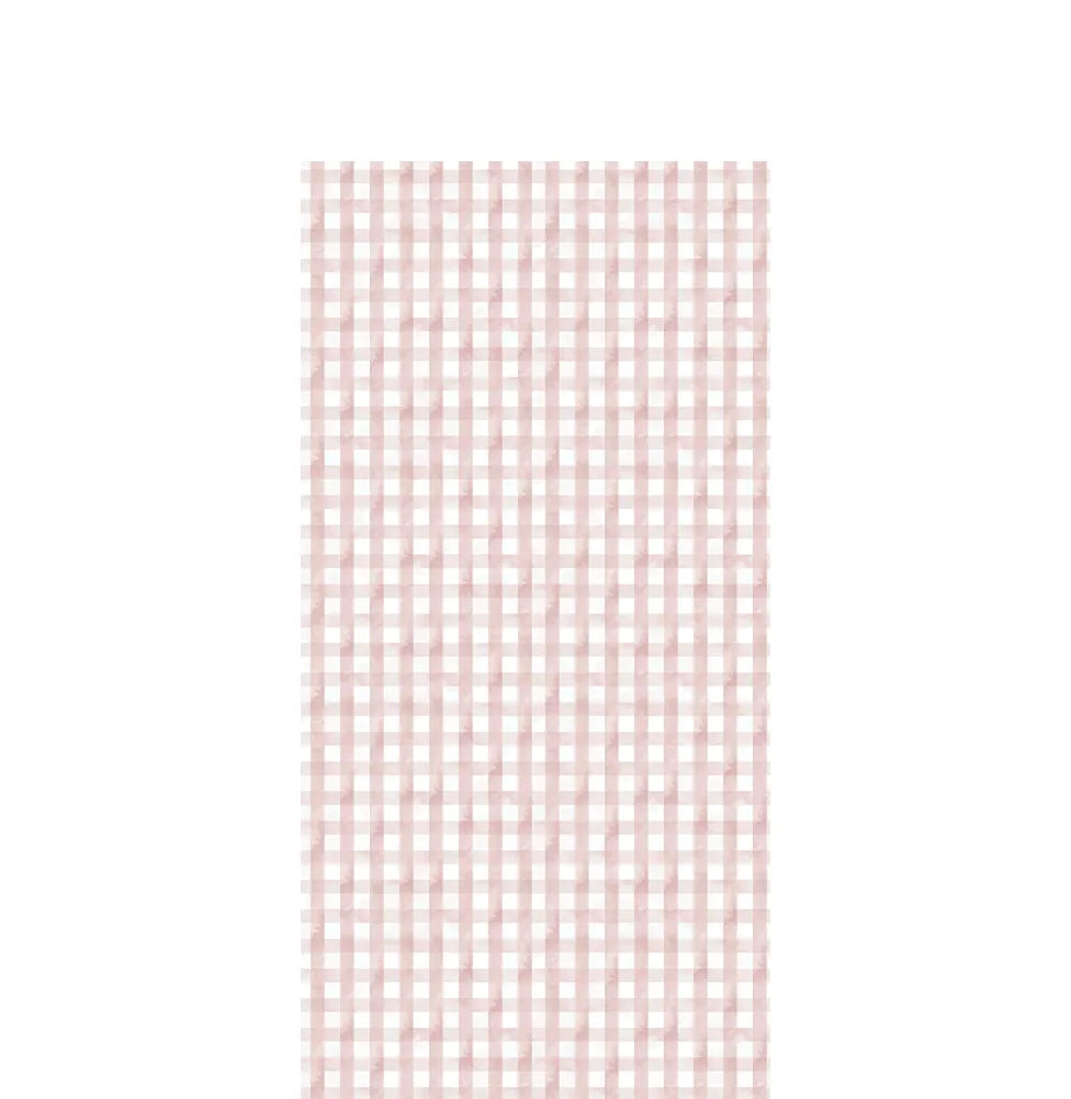 Papel de Parede Infantil Xadrez Aquarela - Rosa