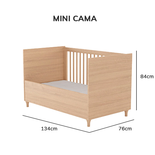 3Dペーパーハウス(trois dimensions) Berço Haus Nature 3 em 1 - Carvalho – Lilibee