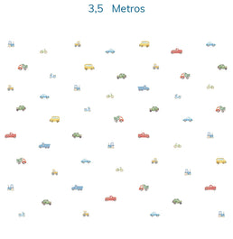 Papel de Parede Carros Aquarela Colorido - Mural