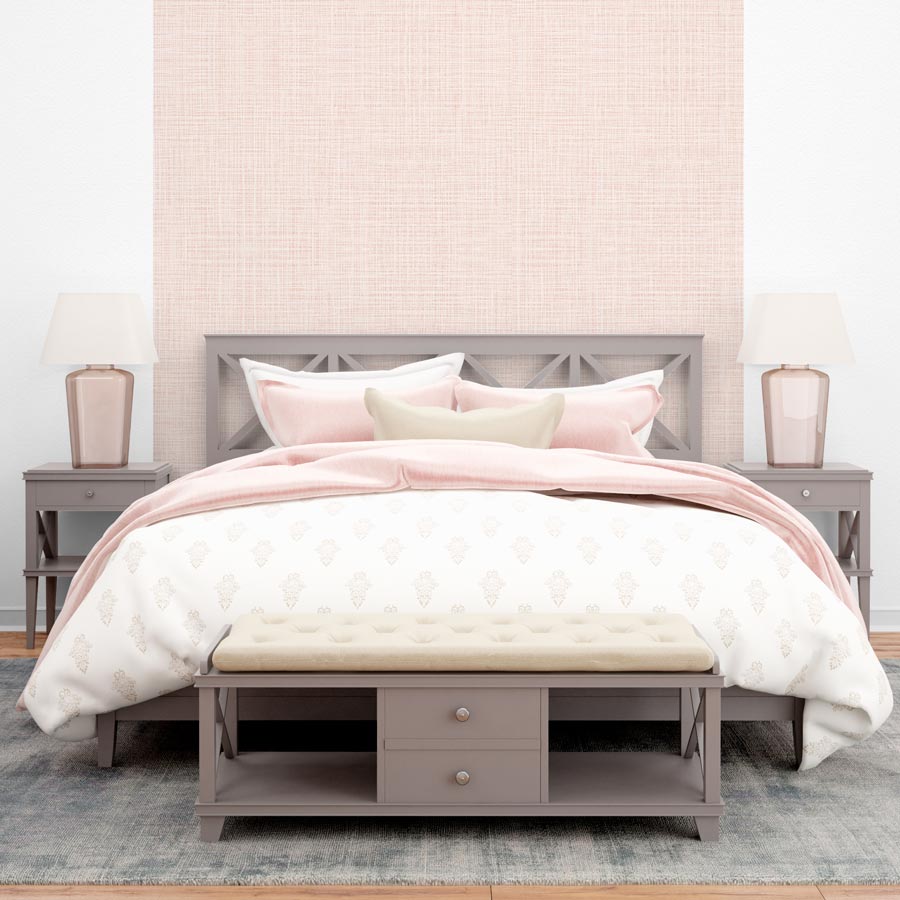 Papel de Parede Linho Rosa Lichia