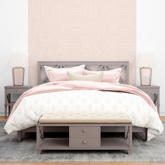 Papel de Parede Linho Rosa Lichia