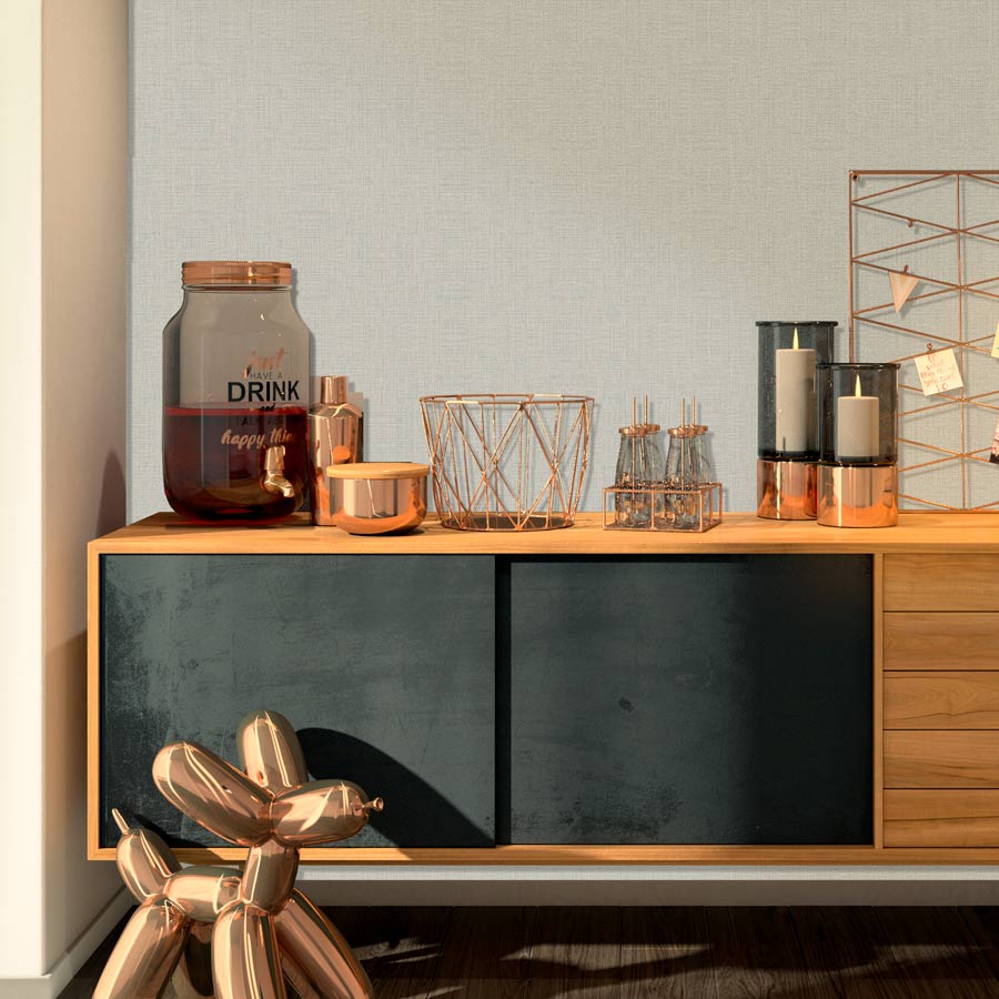 Papel de Parede Linho Cinza