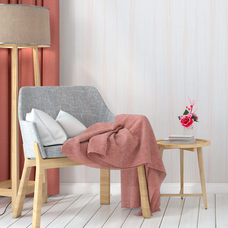 Papel de Parede Infantil Madeira Classic Rosa Lichia