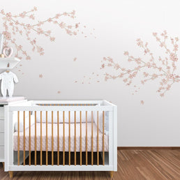 Papel de Parede Infantil Floral Galhos de Cerejeira - Mural