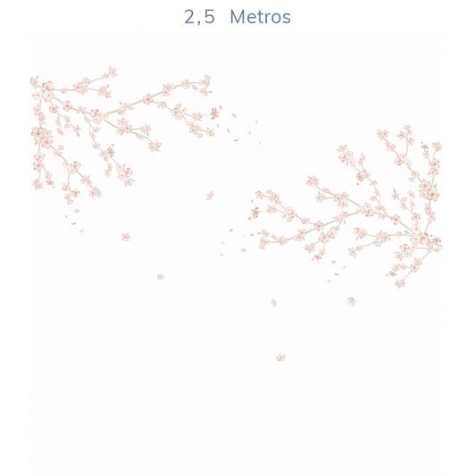 Papel de Parede Infantil Floral Galhos de Cerejeira - Mural