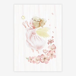Quadro Infantil Anjinha com Estrela Rosa