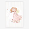 Quadro Infantil Anjinha com Flauta Rosa