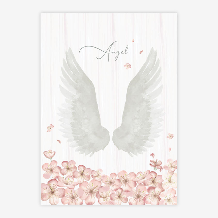 Quadro Infantil Asas com Nome Rosa